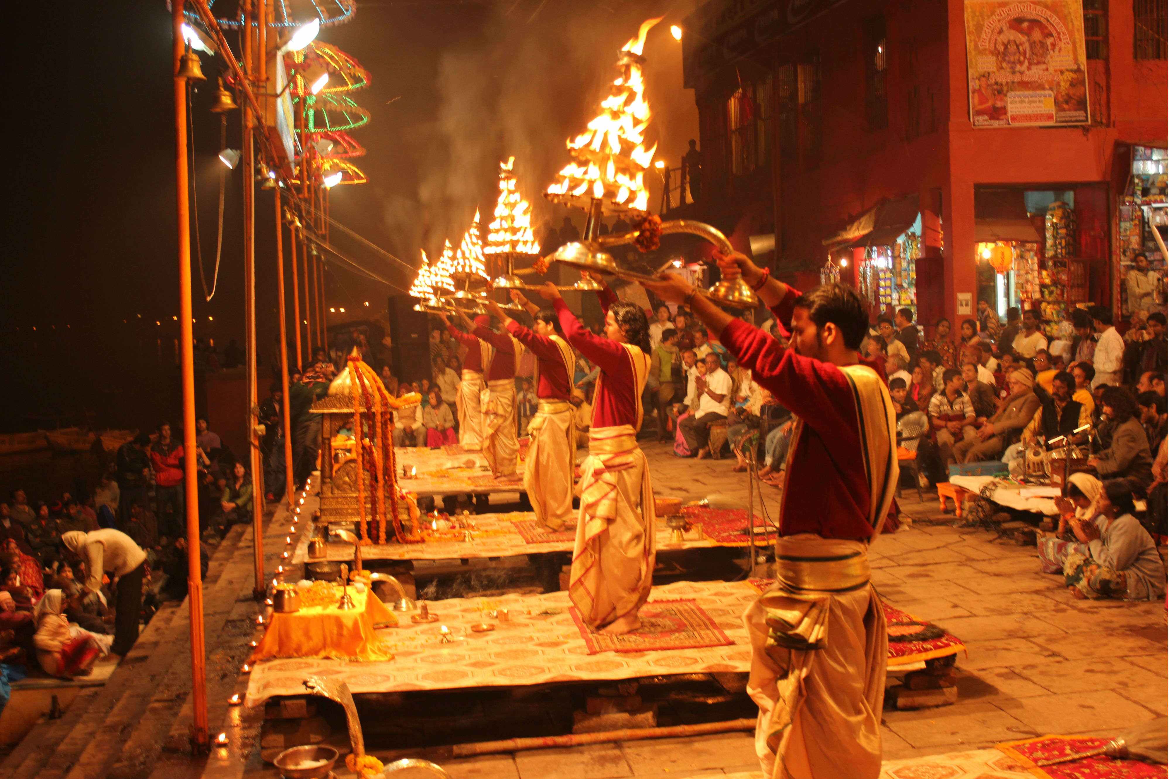Evening aarti on the Ganges